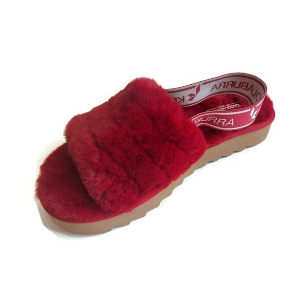 Koolaburra By UGG Fuzz'n II Slide Slipper Womens Size 7 Sandal Rose Red 1116914 - Picture 3 of 8